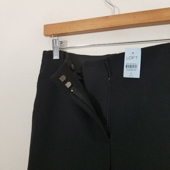 NWT LOFT Petite High Waist Dress Pants Black Size 4P - Picture 3 of 9